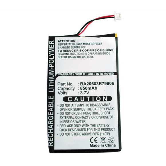 Batteries N Accessories BNA-WB-P16206 Player Battery - Li-Pol, 3.7V, 850mAh, Ultra High Capacity - Replacement for Creative BA20603R79906 Battery