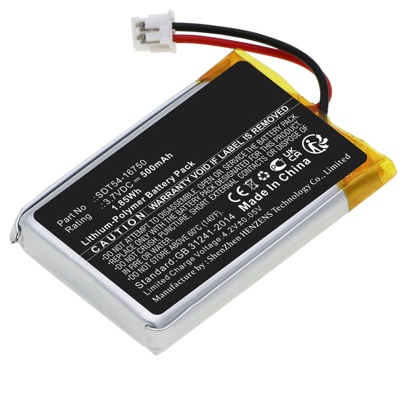 Batteries N Accessories BNA-WB-P18048 Dog Collar Battery - Li-Pol, 3.7V, 500mAh, Ultra High Capacity - Replacement for SportDOG SDT54-16750 Battery
