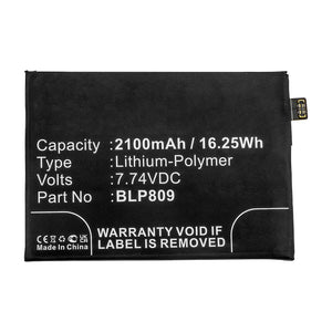 Batteries N Accessories BNA-WB-P14745 Cell Phone Battery - Li-Pol, 7.74V, 2100mAh, Ultra High Capacity - Replacement for OPPO BLP809 Battery