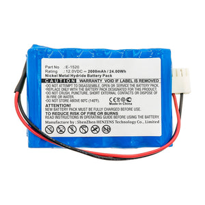 Batteries N Accessories BNA-WB-H16175 Medical Battery - Ni-MH, 12V, 2000mAh, Ultra High Capacity - Replacement for Fresenius E-1520 Battery