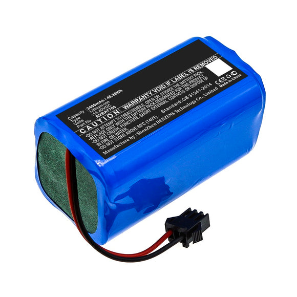 Batteries N Accessories BNA-WB-L13849 Vacuum Cleaner Battery - Li-ion, 14.4V, 3400mAh, Ultra High Capacity - Replacement for Shark RVBAT700 Battery
