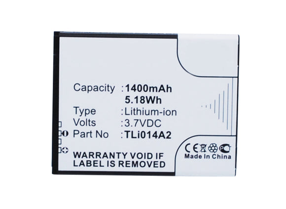 Batteries N Accessories BNA-WB-L3685 Cell Phone Battery - Li-Ion, 3.7V, 1400 mAh, Ultra High Capacity Battery - Replacement for VODAFONE TLi014A2 Battery