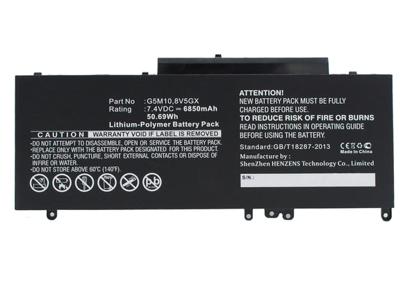 Batteries N Accessories BNA-WB-P4547 Laptops Battery - Li-Pol, 7.4V, 6850 mAh, Ultra High Capacity Battery - Replacement for Dell 079VRK Battery