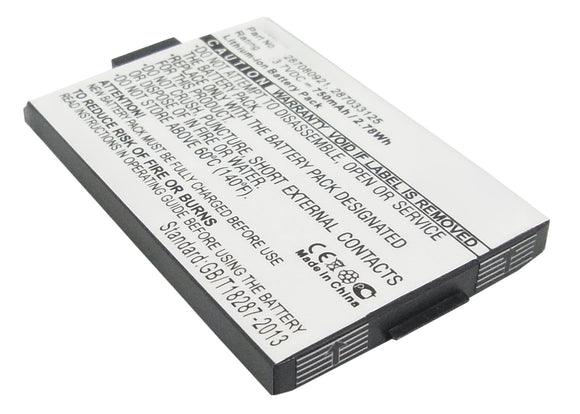 Batteries N Accessories BNA-WB-L17363 Cell Phone Battery - Li-ion, 3.7V, 750mAh, Ultra High Capacity - Replacement for Sagem SOLM-SN1 Battery