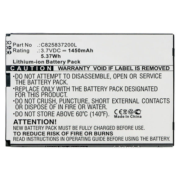 Batteries N Accessories BNA-WB-L9999 Cell Phone Battery - Li-ion, 3.7V, 1450mAh, Ultra High Capacity - Replacement for Blu C825837200L Battery