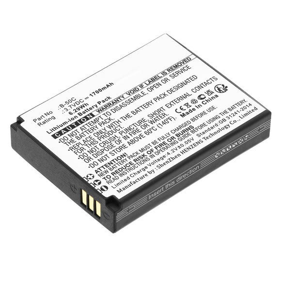Batteries N Accessories BNA-WB-L18874 2-Way Radio Battery - Li-ion, 3.7V, 1700mAh, Ultra High Capacity - Replacement for Inrico B-50C Battery