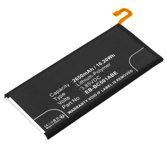 Batteries N Accessories BNA-WB-P19104 Cell Phone Battery - Li-Pol, 3.85V, 2650mAh, Ultra High Capacity - Replacement for Samsung EB-BC501ABE Battery
