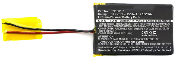Batteries N Accessories BNA-WB-P7162 Remote Control Battery - Li-Pol, 3.7V, 1500 mAh, Ultra High Capacity Battery - Replacement for Teleradio 22.381.3 Battery