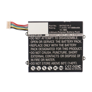 Batteries N Accessories BNA-WB-P17060 Tablet Battery - Li-Pol, 7.4V, 1500mAh, Ultra High Capacity - Replacement for Panasonic BATAZ10L2 Battery