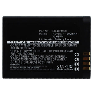 Batteries N Accessories BNA-WB-L9121 Digital Camera Battery - Li-ion, 7.2V, 1900mAh, Ultra High Capacity - Replacement for Samsung ED-BP1900 Battery