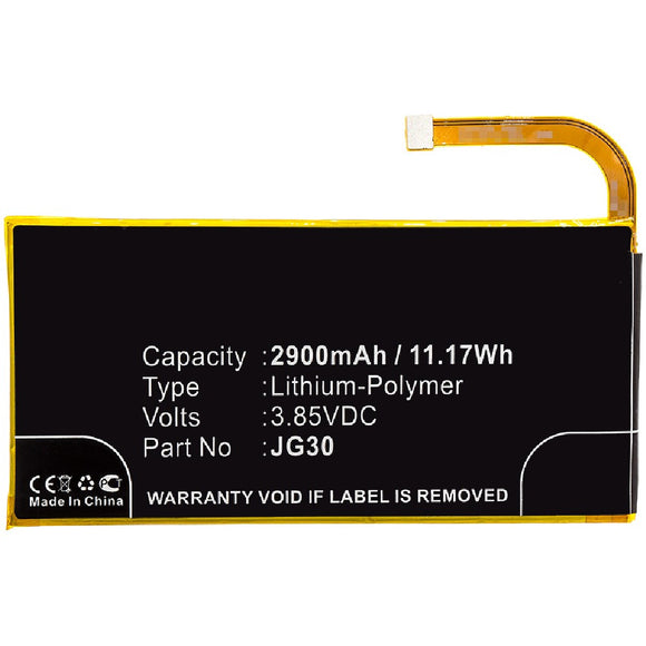 Batteries N Accessories BNA-WB-P8361 Cell Phone Battery - Li-Pol, 3.85V, 2900mAh, Ultra High Capacity Battery - Replacement for Motorola JG30 Battery