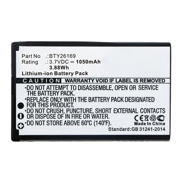Batteries N Accessories BNA-WB-L14554 Cell Phone Battery - Li-ion, 3.7V, 1050mAh, Ultra High Capacity - Replacement for Mobistel BTY26169 Battery