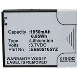 Batteries N Accessories BNA-WB-L3955 Cell Phone Battery - Li-ion, 3.7, 1850mAh, Ultra High Capacity Battery - Replacement for Samsung EB505165YZ Battery