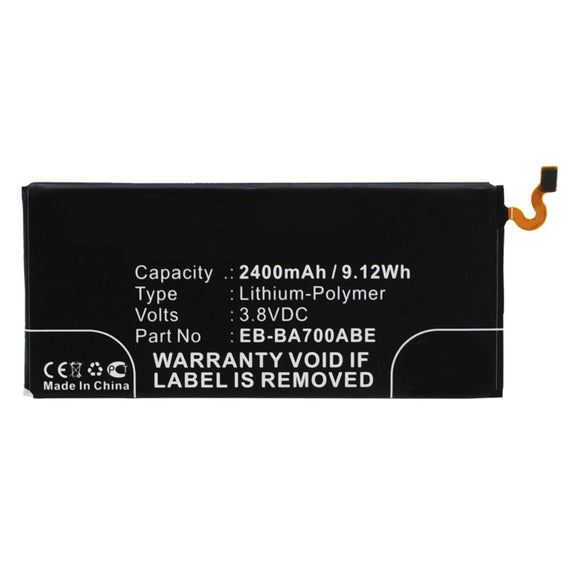 Batteries N Accessories BNA-WB-P3618 Cell Phone Battery - Li-Pol, 3.8V, 2400 mAh, Ultra High Capacity Battery - Replacement for Samsung EB-BE500ABA Battery