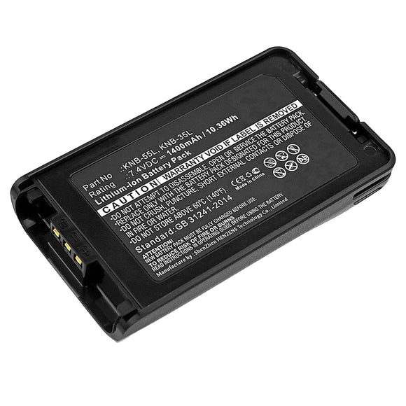 Batteries N Accessories BNA-WB-L1061 2-Way Radio Battery - Li-ion, 7.4, 1400mAh, Ultra High Capacity Battery - Replacement for Kenwood KNB-24L Battery