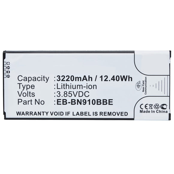 Batteries N Accessories BNA-WB-L9539 Cell Phone Battery - Li-ion, 3.85V, 3220mAh, Ultra High Capacity - Replacement for Samsung EB-BN910BBE Battery