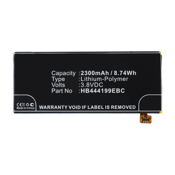 Batteries N Accessories BNA-WB-P11980 Cell Phone Battery - Li-Pol, 3.8V, 2300mAh, Ultra High Capacity - Replacement for Huawei HB444199EBC Battery