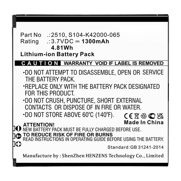 Batteries N Accessories BNA-WB-L14017 Cell Phone Battery - Li-ion, 3.7V, 1300mAh, Ultra High Capacity - Replacement for Wiko S104-K42000-065 Battery