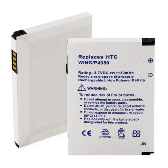 Batteries N Accessories BNA-WB-BLP 1106-1.1 Cell Phone Battery - Li-Pol, 3.7V, 1130 mAh, Ultra High Capacity Battery - Replacement for HTC P4350 Battery