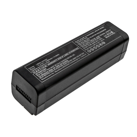 Batteries N Accessories BNA-WB-L14996 Equipment Battery - Li-ion, 14.4V, 5200mAh, Ultra High Capacity - Replacement for OPWILL LB08V14S0204 Battery