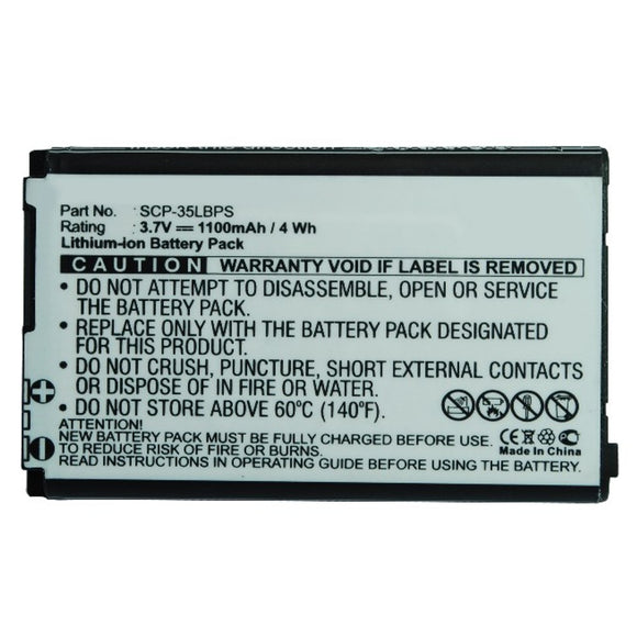 Batteries N Accessories BNA-WB-L3636 Cell Phone Battery - Li-Ion, 3.7V, 1100 mAh, Ultra High Capacity Battery - Replacement for Sanyo SCP-35LBPS Battery